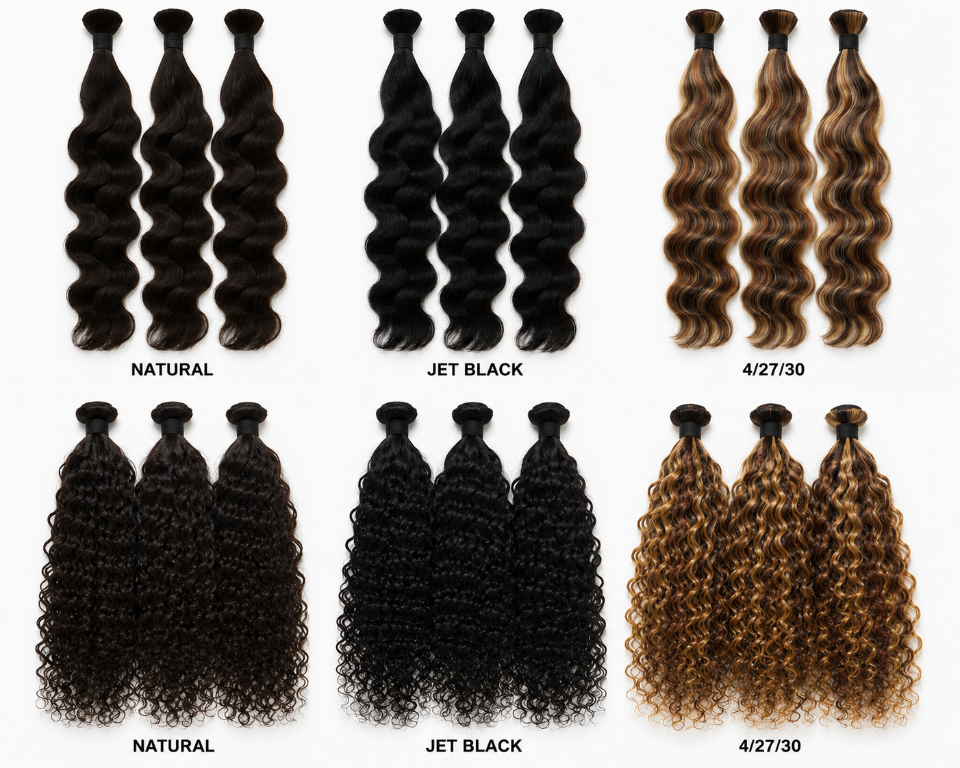 CAMBODIAN BODYWAVE & DEEP CURLY boho braid bulk hair (18in)